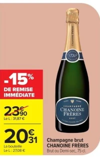 Champagne brut CHANOINE FRÈRES