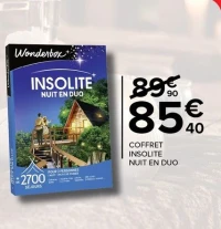 COFFRET INSOLITE NUIT EN DUO Wonderbox