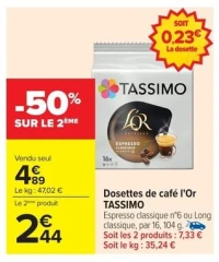 Dosettes de café l'Or TASSIMO