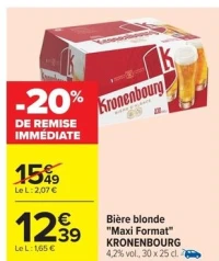 Bière blonde "Maxi Format" KRONENBOURG