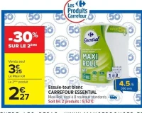Essuie-tout blanc CARREFOUR ESSENTIAL
