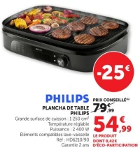 Plancha de Table Philips