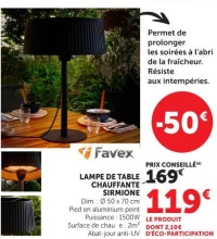 LAMPE DE TABLE CHAUFFANTE SIRMIONE