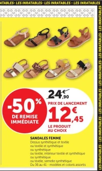 SANDALES FEMME U Collection
