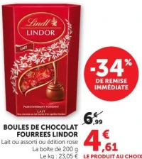 BOULES DE CHOCOLAT FOURREES LINDOR