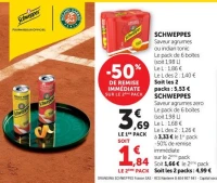 SCHWEPPES Saveur agrumes ou indian tonic
