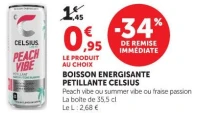 BOISSON ENERGISANTE PETILLANTE CELSIUS