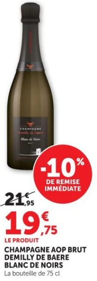 CHAMPAGNE AOP BRUT DEMILLY DE BAERE BLANC DE NOIRS