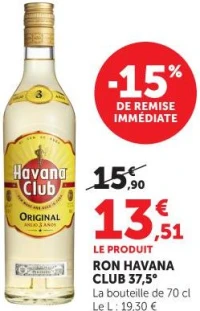 RON HAVANA CLUB 37,5°