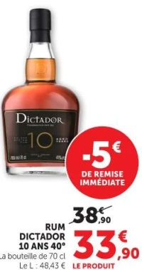 RUM DICTADOR 10 ANS 40°