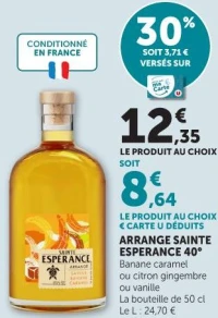 ARRANGE SAINTE ESPERANCE 40° Banane caramel ou citron gingembre ou vanille
