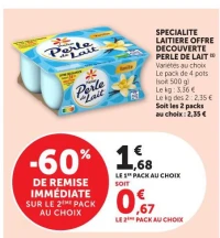 SPECIALITE LAITIERE OFFRE DECOUVERTE PERLE DE LAIT
