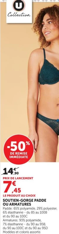 SOUTIEN-GORGE PADDE OU ARMATURES