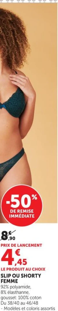 SLIP OU SHORTY FEMME