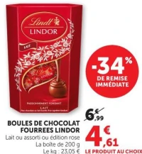 BOULES DE CHOCOLAT FOURREES LINDOR