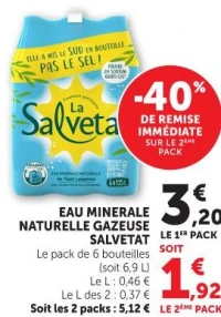 EAU MINERALE NATURELLE GAZEUSE SALVETAT