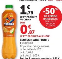 BOISSON AUX FRUITS TROPICO
