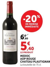 MEDOC AOP ROUGE CHATEAU PLAUTIGNAN