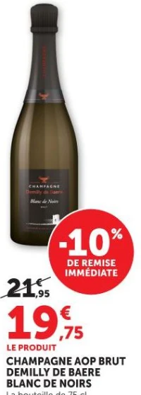 CHAMPAGNE AOP BRUT DEMILLY DE BAERE BLANC DE NOIRS