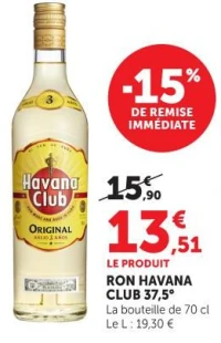 RON HAVANA CLUB 37,5° ORIGINAL 3 AÑOS