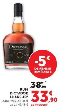 RUM DICTADOR 10 ANS 40°