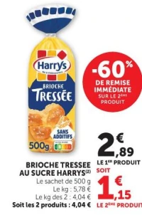 BRIOCHE TRESSEE AU SUCRE HARRYS