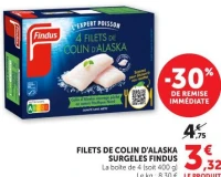 FILETS DE COLIN D'ALASKA SURGELES FINDUS