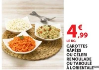 CAROTTES RÂPÉES OU CÉLERI REMOULADE OU TABOULÉ À L'ORIENTALE