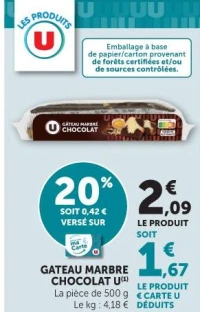 GATEAU MARBRE CHOCOLAT U