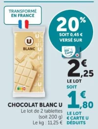 CHOCOLAT BLANC U