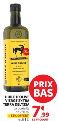 HUILE D'OLIVE VIERGE EXTRA TERRA DELYSSA