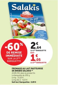 FROMAGE AU LAIT PASTEURISE DE BREBIS SALAKIS