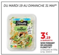 WOK FONDANT DE LEGUMES FLORETTE