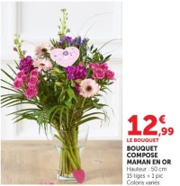 BOUQUET COMPOSE MAMAN EN OR