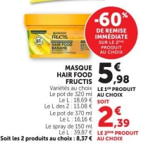 MASQUE HAIR FOOD FRUCTIS