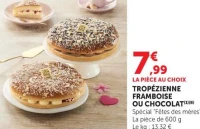 TROPÉZIENNE FRAMBOISE OU CHOCOLAT(1)(B)