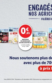 MAÏS DOUX EN GRAINS SANS SUCRES AJOUTÉS
