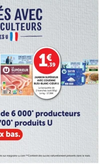 JAMBON SUPÉRIEUR AVEC COUENNE BLEU-BLANC-CŒUR