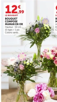 BOUQUET COMPOSE MAMAN EN OR