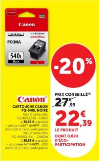 CARTOUCHE CANON PG-540L NOIRE
