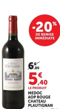MEDOC AOP ROUGE CHATEAU PLAUTIGNAN