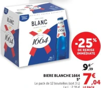 BIERE BLANCHE 1664 5°