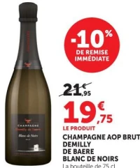 CHAMPAGNE AOP BRUT DEMILLY DE BAERE BLANC DE NOIRS