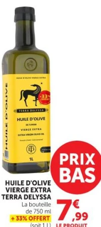 HUILE D'OLIVE VIERGE EXTRA TERRA DELYSSA