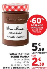 Pate a tartiner Bonne Maman