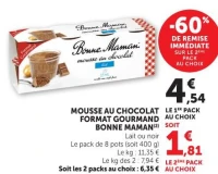 MOUSSE AU CHOCOLAT FORMAT GOURMAND BONNE MAMAN