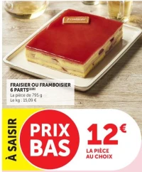 Fraisier ou framboisier 6 parts