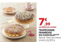 Tropézienne framboise ou chocolat
