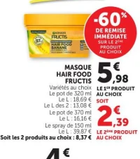 MASQUE HAIR FOOD FRUCTIS
