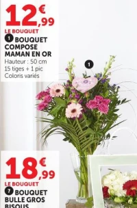 BOUQUET COMPOSE MAMAN EN OR